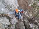 Wildenauer-Klettersteig: Sabrina und Gregor im Einstieg