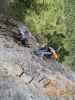 Wildenauer-Klettersteig: Gregor und Sabrina vor der Schlüsselstelle