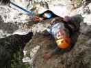 Wildenauer-Klettersteig: Gregor und Sabrina beim Klemmblock