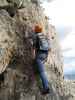 Wildenauer-Klettersteig: Sabrina in der Schlusswand