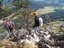 Gregor und Sabrina im Ausstieg des Wagnersteiges