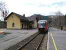 5022 003-7 als R 6419 im Bahnhof Grünbach am Schneeberg, 557 m (2. Apr.)