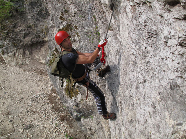 Marijan in der Einstiegswand