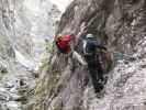 Adrenalin-Klettersteig: Axel und Werner in der Plattenwand