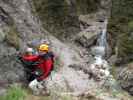 Adrenalin-Klettersteig: Werner und Axel zwischen Seilbrücke und erstem Pfeiler