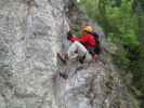 Adrenalin-Klettersteig: Axel in der Luna-Variante des ersten Pfeilers