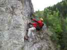 Adrenalin-Klettersteig: Axel in der Luna-Variante des ersten Pfeilers