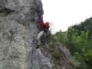 Adrenalin-Klettersteig: Axel in der Luna-Variante des ersten Pfeilers