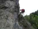 Adrenalin-Klettersteig: Axel in der Luna-Variante des ersten Pfeilers