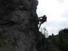 Adrenalin-Klettersteig: Axel in der Luna-Variante des ersten Pfeilers