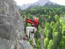 Adrenalin-Klettersteig: Axel im zweiten Pfeiler