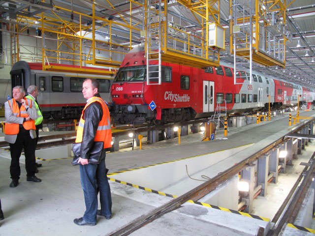 Ernst, Rudolf und Harald in der Blockzughalle