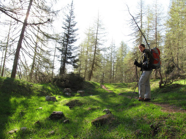 Daniela auf Weg 2A zwischen Öttenbacher Tal und Almbach (23. Mai)