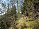 Daniela auf Weg 23 zwischen Sarner Skihütte und Ameiser (23. Mai)