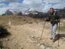 Daniela am Haflinger Höhenweg zwischen Kreuzjoch und Kreuzjöchl (23. Mai)