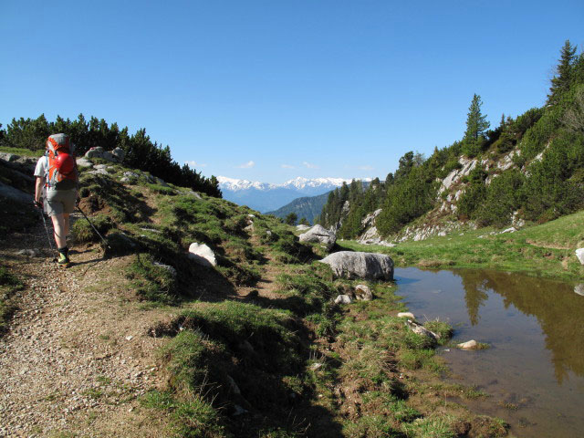 Daniela zwischen Erfurter H&uuml;tte und Obholzer Ged&auml;chtnis-Klettersteig
