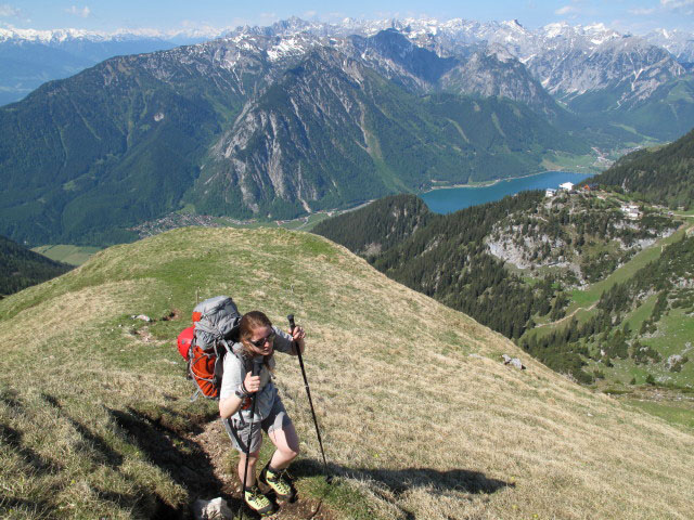 Daniela zwischen Erfurter Hütte und Obholzer Gedächtnis-Klettersteig