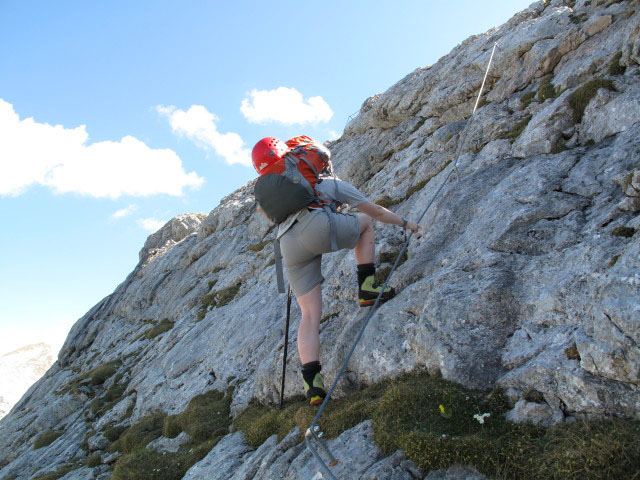 Daniela am Obholzer Gedächtnis-Klettersteig