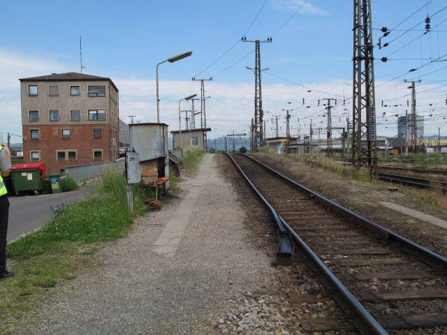 Auswurfschienenbremse