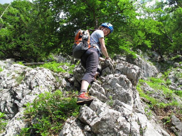 Romantikerpromenade: Irene in der achten Seillänge