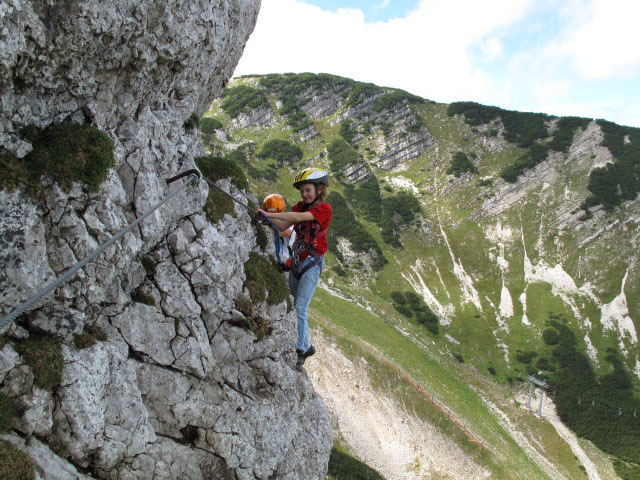 Heli-Kraft-Klettersteig: Erich und Richard zwischen Nepalbrücke und 1. Seilbrücke