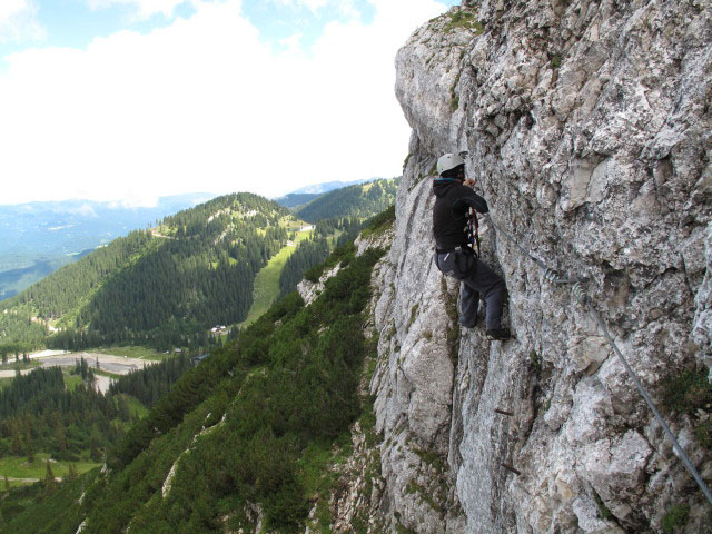 Heli-Kraft-Klettersteig: Elonora zwischen Nepalbrücke und 1. Seilbrücke