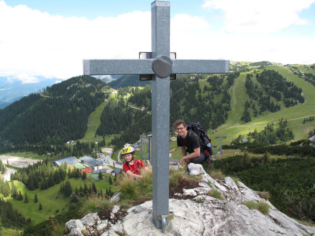Heli-Kraft-Klettersteig: Richard und Reinhard beim Ausstieg