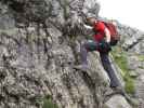 Heli-Kraft-Klettersteig: Norbert im Einstieg