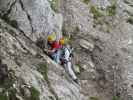 Heli-Kraft-Klettersteig: Richard und Erich im Einstieg