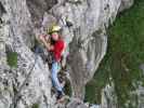 Heli-Kraft-Klettersteig: Richard zwischen Nepalbrücke und 1. Seilbrücke