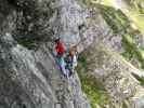 Heli-Kraft-Klettersteig: Richard und Erich zwischen Nepalbrücke und 1. Seilbrücke