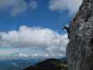 Heli-Kraft-Klettersteig: Elonora zwischen 1. Seilbrücke und 2. Notausstieg