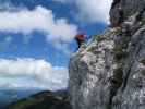 Heli-Kraft-Klettersteig: Norbert und Elonora zwischen 1. Seilbrücke und 2. Notausstieg