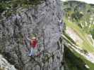 Heli-Kraft-Klettersteig: Richard und Erich auf der 2. Seilbrücke