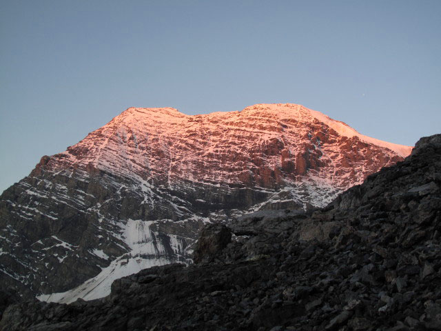 Monte Zebrù vom Hintergrat aus (21. Aug.)