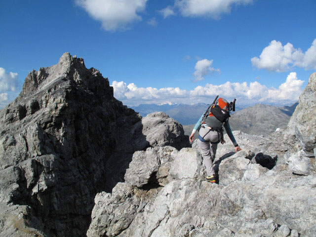 Daniela am Normalweg zwischen 'Wandl' und Julius-Payerhütte (21. Aug.)