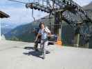 Daniela in der Bergstation des 2er-Sessellifts Langenstein, 2.340 m (20. Aug.)