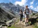 Irene und Daniela am Morosiniweg zwischen Langensteinhütte und Hintergrathütte (20. Aug.)