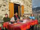 Daniela, Peter und Irene bei der Hintergrathütte (20. Aug.)