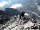 Irene am Hintergrat vor dem 1. Eisfeld (21. Aug.)