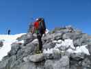 Peter am Hintergrat zwischen 2. Eisfeld und Ortler (21. Aug.)