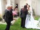 Irmengard, Franz, ?, Wolfgang, Johanna, Doris, Udo und Nadja bei der Pfarrkirche Zillingdorf, 241 m (28. Aug.)