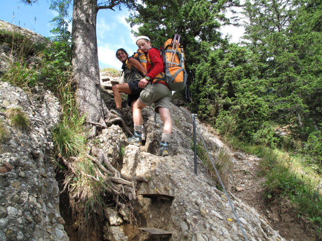 Gudrun und Christoph zwischen Rohneh&ouml;he und Hohenfluhalpkopf (4. Sep.)