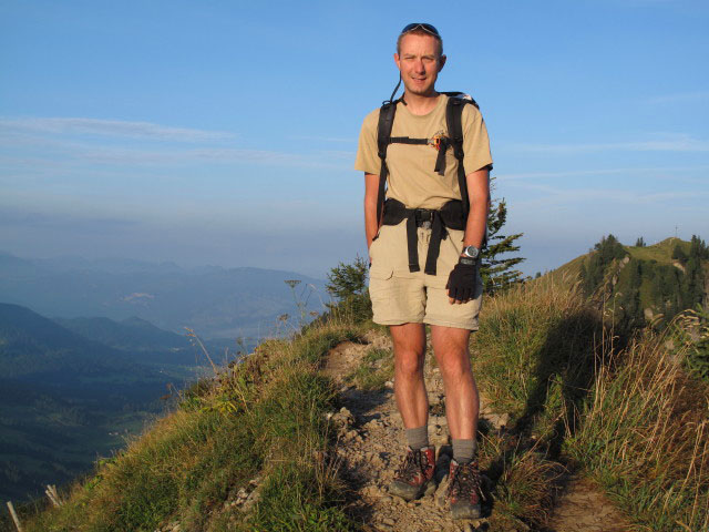 Ich zwischen Seelekopf und Bergstation der Hochgratbahn (5. Sep.)