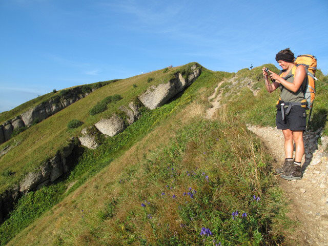 Gudrun zwischen Hochgrat und Brunnenauscharte (5. Sep.)