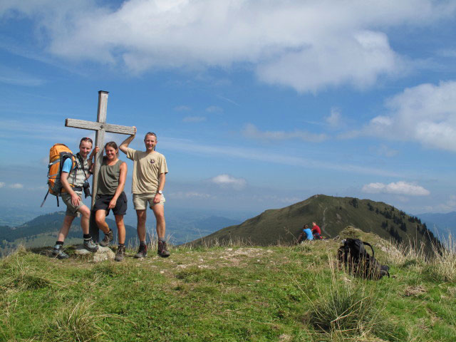 Christoph, Gudrun und ich am Sedererstuiben, 1.737 m (5. Sep.)