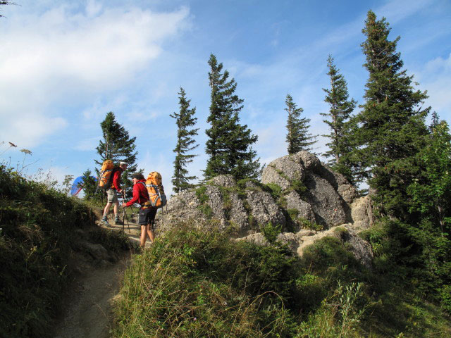 Christoph und Gudrun zwischen Steineberg-Gipfelleiter und B&auml;renkopf (5. Sep.)