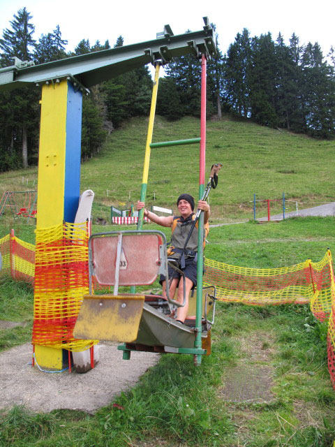 Gudrun bei der Mittelstation der Mittagbahnen (5. Sep.)