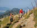 Gudrun und Christoph zwischen Bergstation der Hochgratbahn und Hochgrat (5. Sep.)