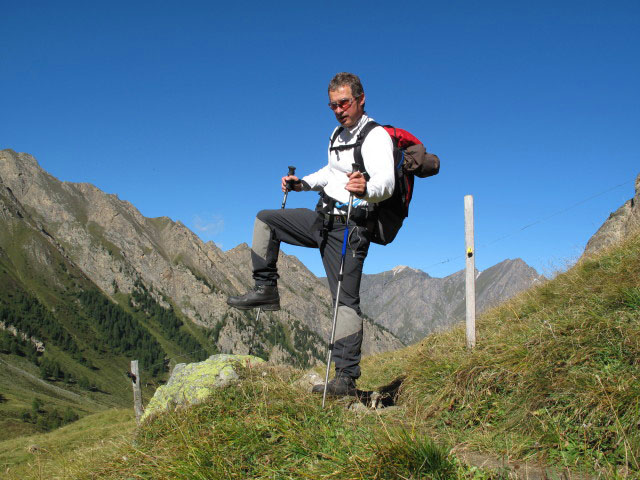 Erich auf Weg 2 zwischen Burgumer Alm und Sterzinger H&uuml;tte (11. Sep.)